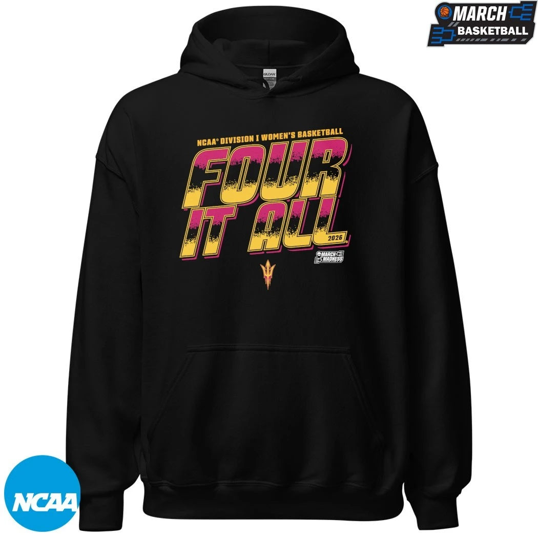 Arizona State Sun Devils Four It All NCAA Women’s Basketball March Madness 2026 T-shirts