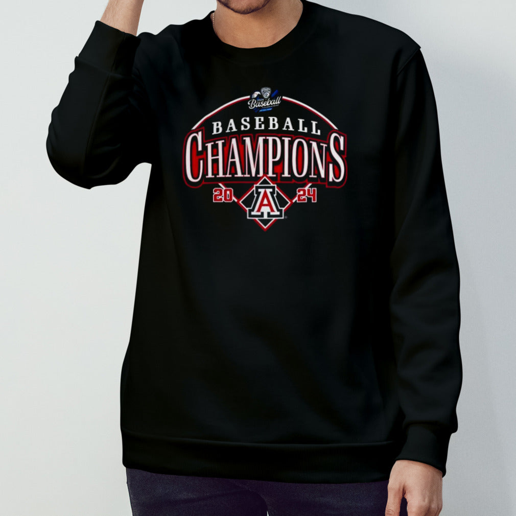 Arizona Wildcats 2024 Pac-12 Baseball Conference Tournament Champions Curveball Break T-shirt