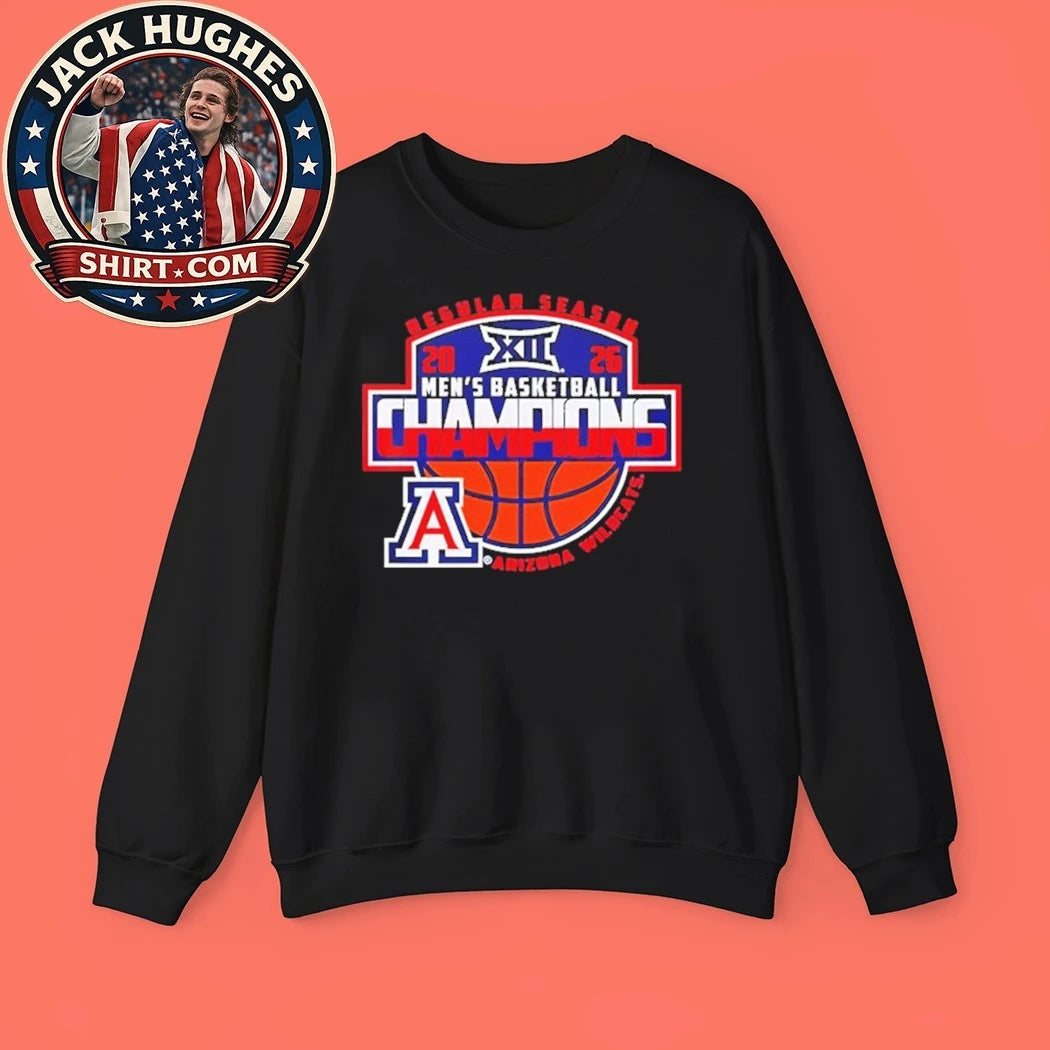 Arizona Wildcats 2026 Big 12 Men’s Basketball Regular Season Champions Logo T-Shirt