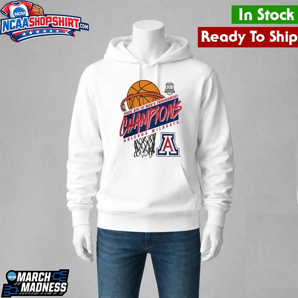Arizona Wildcats 2026 Big 12 Men’s Basketball Tournament Champions Shirt