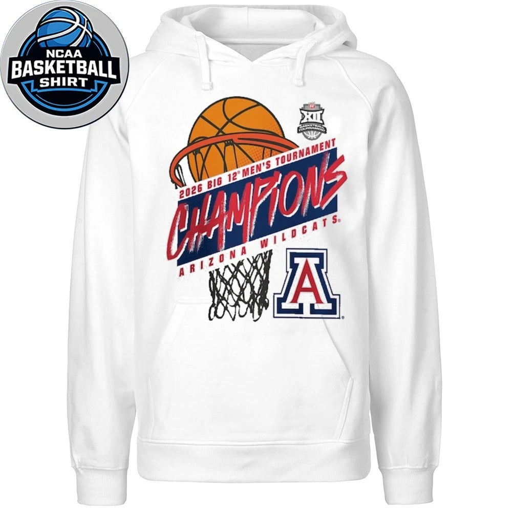 Arizona Wildcats 2026 Big 12 Men’s Basketball Tournament Champions Logo Shirt