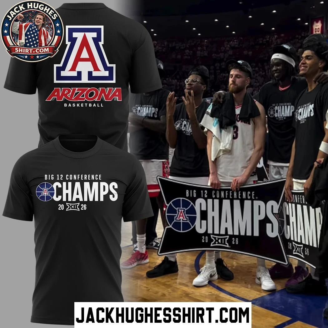 Arizona Wildcats Big 12 Conference Champs 2026 Two Sided Hoodie T-Shirt