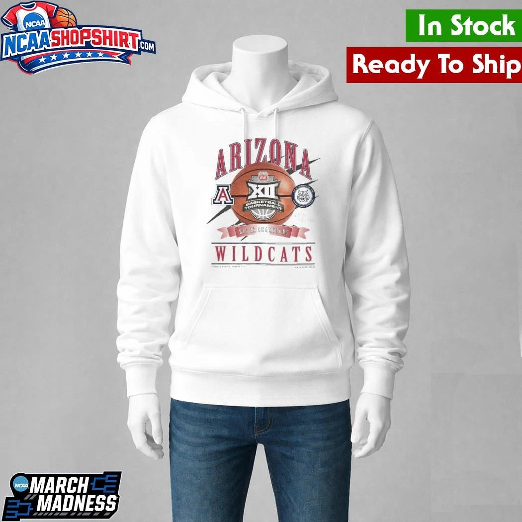 Arizona Wildcats Big 12 Men’s Basketball Tournament Championship 2026 Locker Room Trophy Shirt