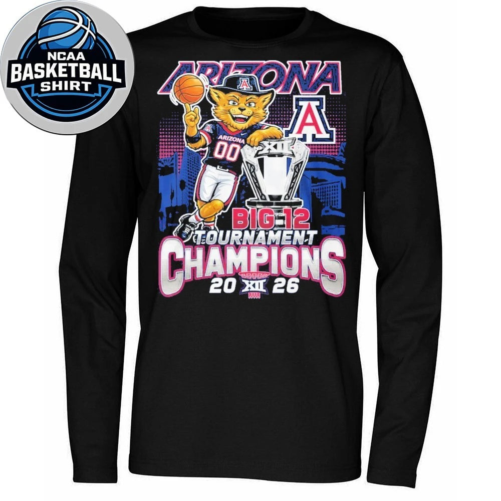 Arizona Wildcats Big 12 Tournament Champions 2026 T-Shirt