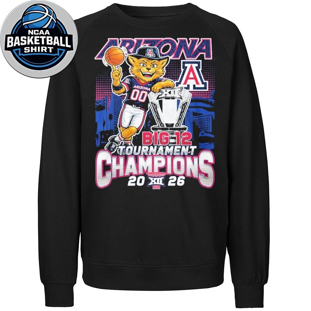 Arizona Wildcats Big 12 Tournament Champions 2026 T-Shirt