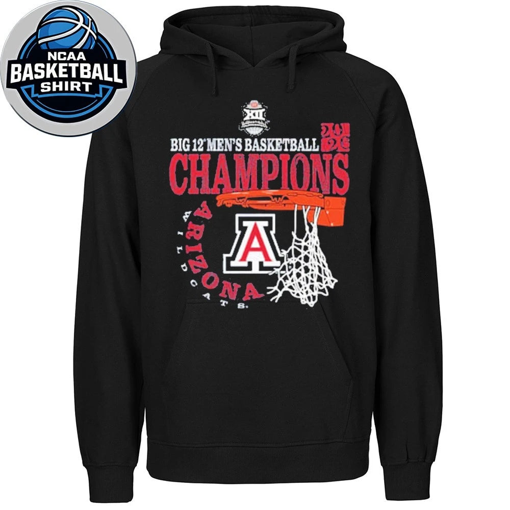 Arizona Wildcats Navy Blue Blue 84 2026 Big 12 Men’s Basketball Conference Tournament Champions T-Shirt