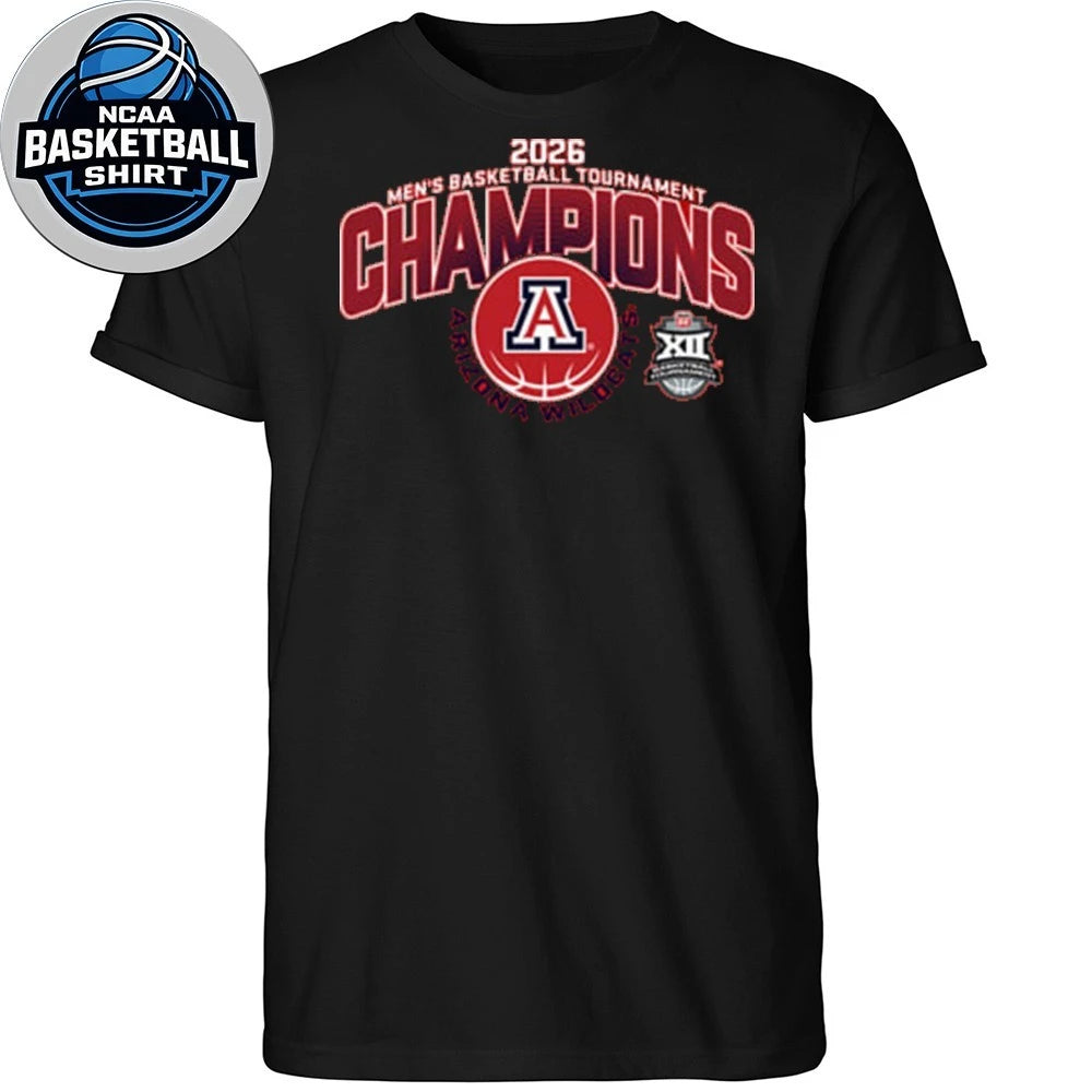 Arizona Wildcats Red Blue 84 2026 Big 12 Men’s Basketball Conference Tournament Champions Shirt