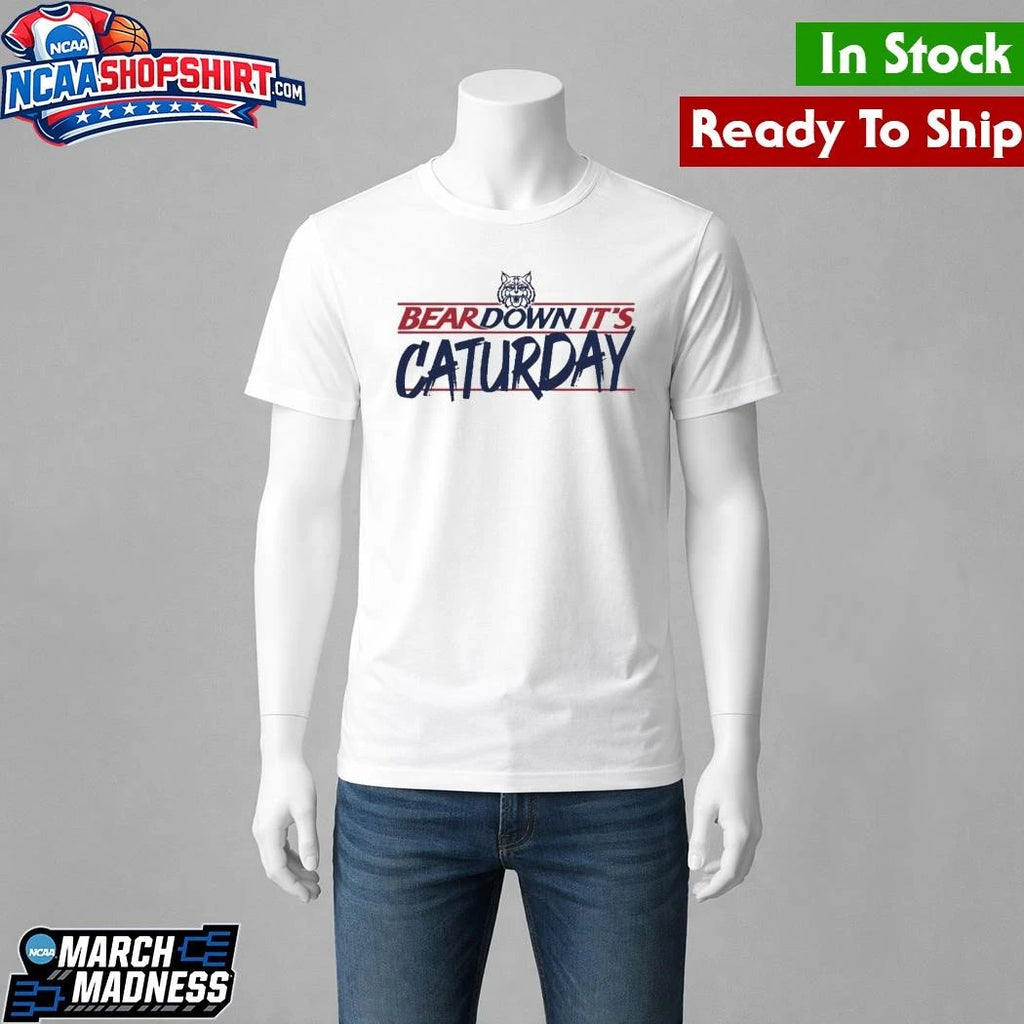 Arizona Wildcats White Go To Caturday Shirt