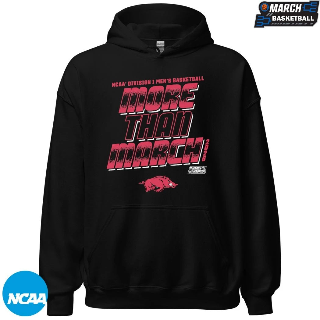 Arkansas  More Than March NCAA Division Men’s Basketball March Madness 2026 T-shirts
