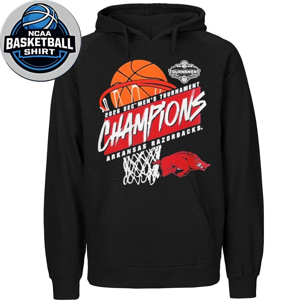 Arkansas Razorbacks 2026 SEC Men’s Basketball Tournament Champions Logo Shirt