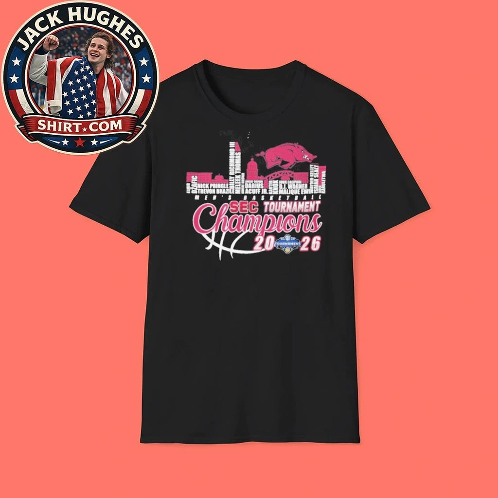 Arkansas Razorbacks 2026 Sec Tournament Basketball Champions Shirt