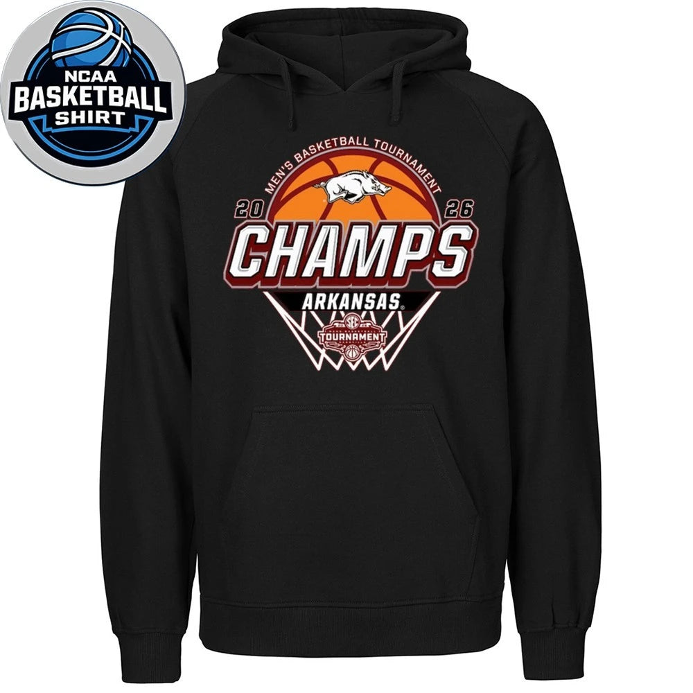 Arkansas Razorbacks Blue 84 Unisex 2026 SEC Men’s Basketball Tournament Champions Locker Room T-Shirt