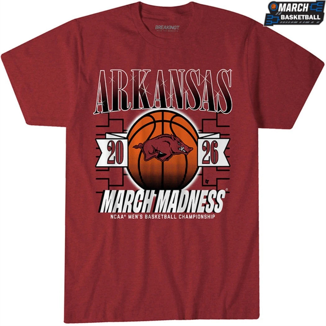 Arkansas Razorbacks NCAA Men’s Basketball Champions 2026 March Madness T-shirts