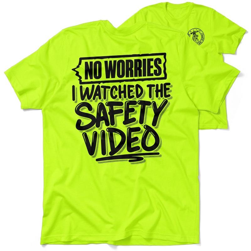 Armed American Supply Hi Visibility Safety Yellow T-Shirt Men's 30-Day Guarantee Quality Cotton Poly Blend Blue Collar...