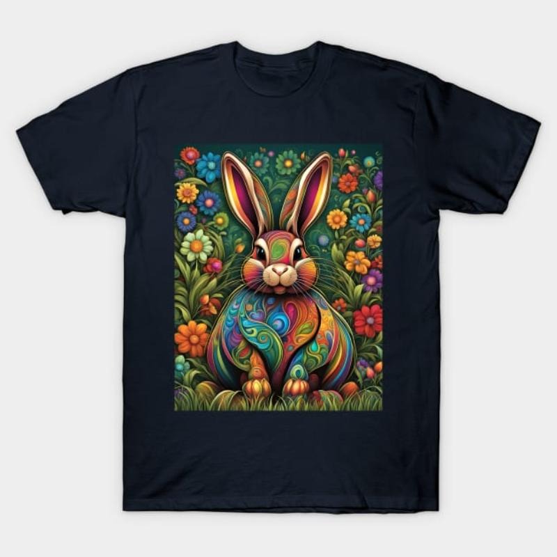 Artful Easter Bunny 1 T-Shirt Hoodie, Sweatshirt | HypeCrazeTee.com