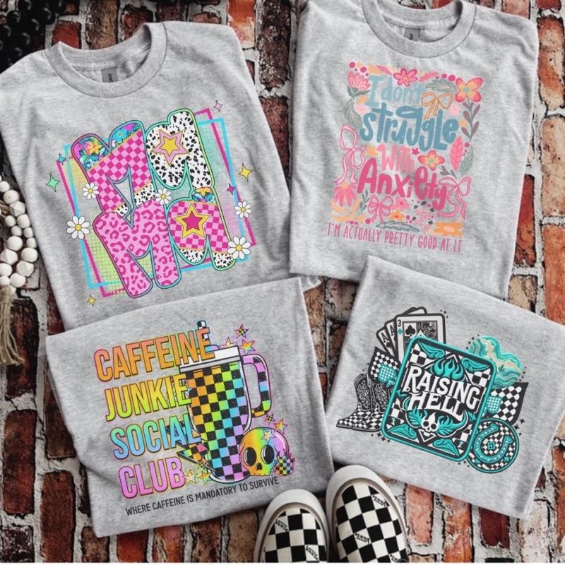 Ash Grey T shirt Categories Mystery Bags Single Shirt - Bleached or Unbleached - Mama - Faith - Petty