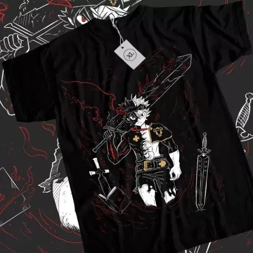 Asta Yuno T-shirt Black Clover Anime Manga Asta Girl Gifts Black Shirt All Size Hoodie, Sweatshirt | HypeCrazeTee.com