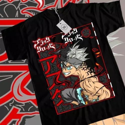 Asta Yuno T-shirt Black Clover Asta Anime Manga Girl Gifts Black Shirt All Size Hoodie, Sweatshirt | HypeCrazeTee.com