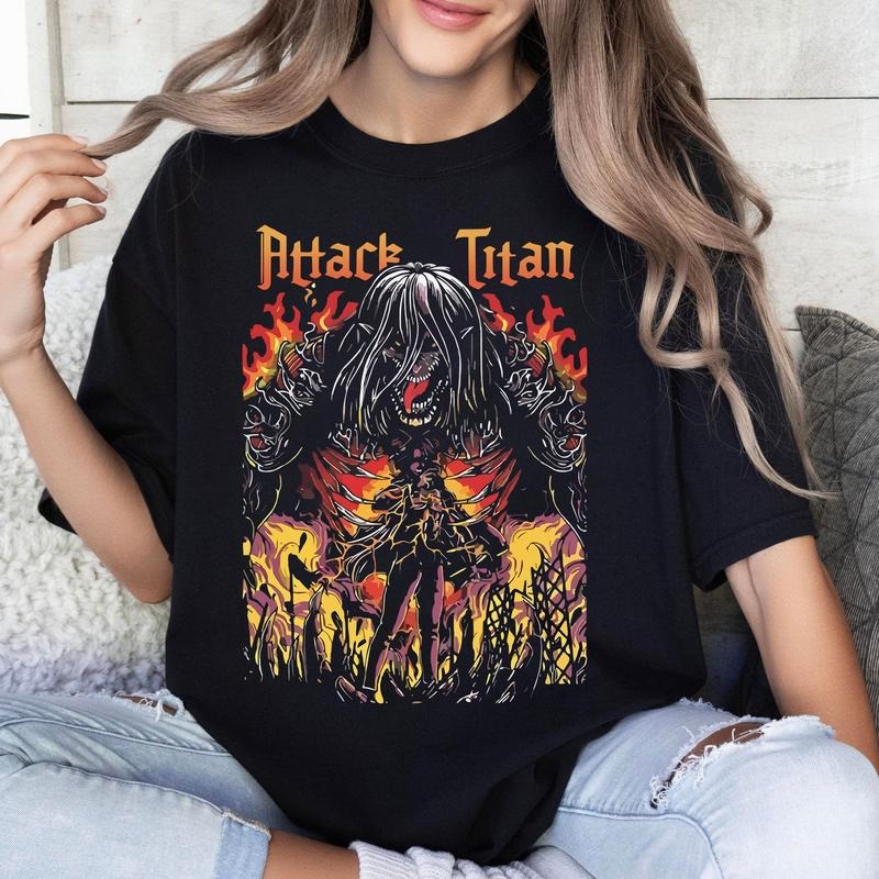 Attack On Titan Eren Yeager Tshirt Crewneck Hoodie Comfort Cotton Sweatshirt | HypeCrazeTee.com