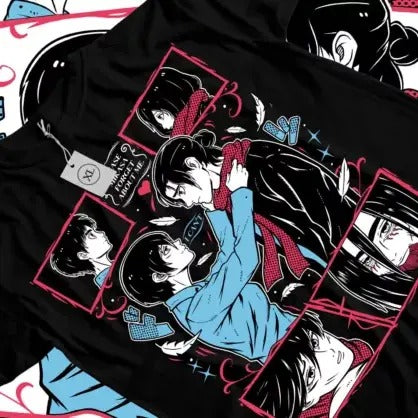 Attack On Titan Eren and Mikasa T-Shirt Girl Horror Anime AOT Shirt All Size Hoodie, Sweatshirt | HypeCrazeTee.com