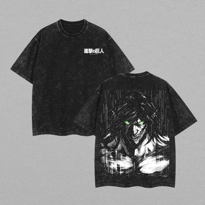Attack on Titan Unisex Summer outfits men streetwear 80s 90s graphic tees cotton Anime funny tshirt men gifts Fabric Top...