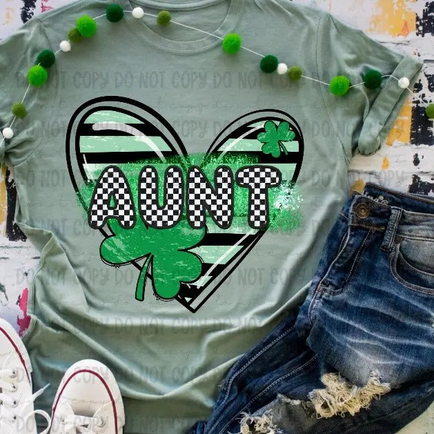 Aunt Clover Heart DTF Transfers - THIS IS NOT A SHIRT Hoodie, Sweatshirt | HypeCrazeTee.com