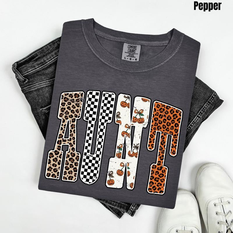 Aunt Pumpkin Pattern Comfort Colors T-Shirt 'NLB' Hoodie, Sweatshirt | HypeCrazeTee.com