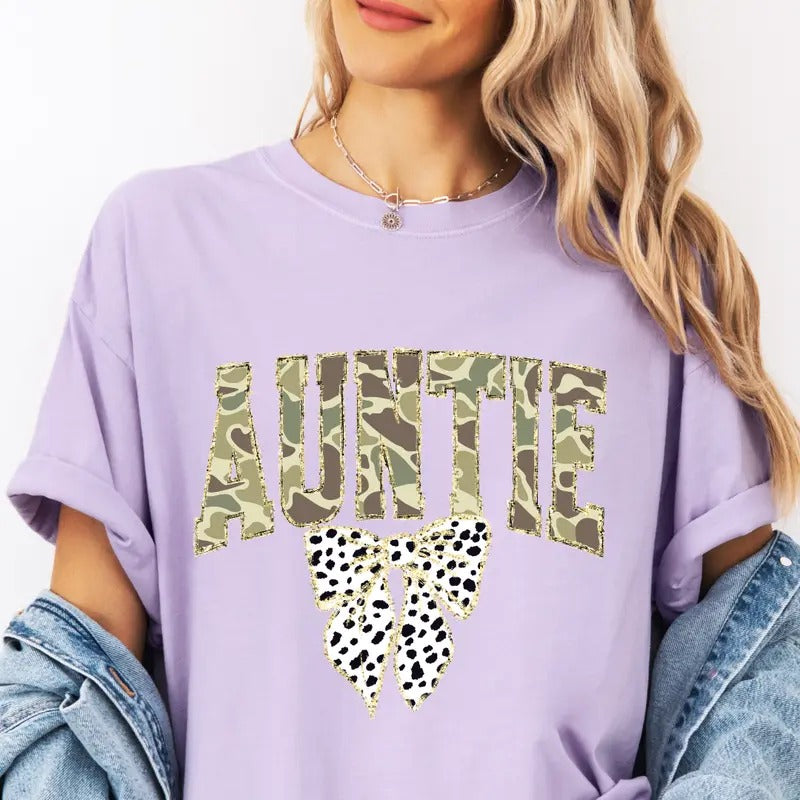 Auntie Camo 1 Hunting Shirt~ Unisex Apparel Relaxed Fit Printed In The USA Clothing Womenswear Casual Comfort Cotton Top...