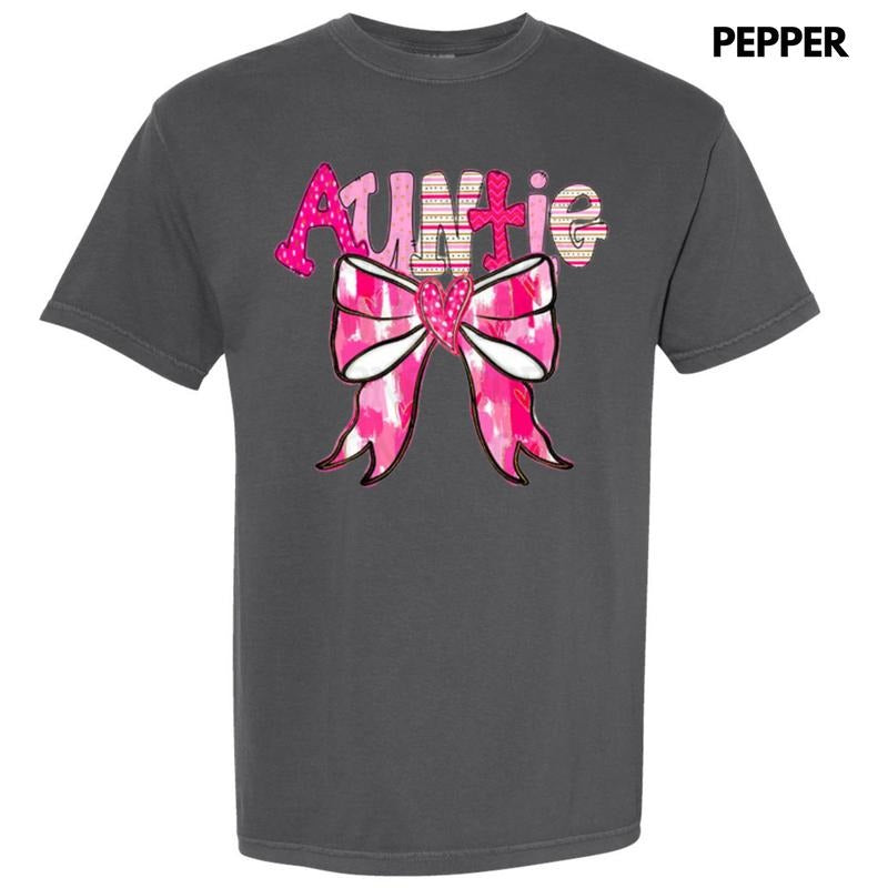 Auntie Valentine Coquette Comfort Colors T-Shirt Hoodie, Sweatshirt | HypeCrazeTee.com