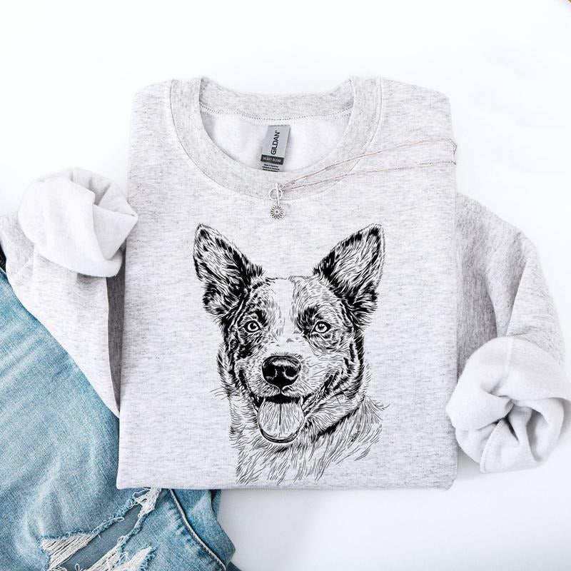Australian Cattle, Blue Heeler, Pet, Dog Breed Sweatshirt, Crew Neck, Women's, Crewneck T-Shirts, Hoodie | HypeCrazeTee.com