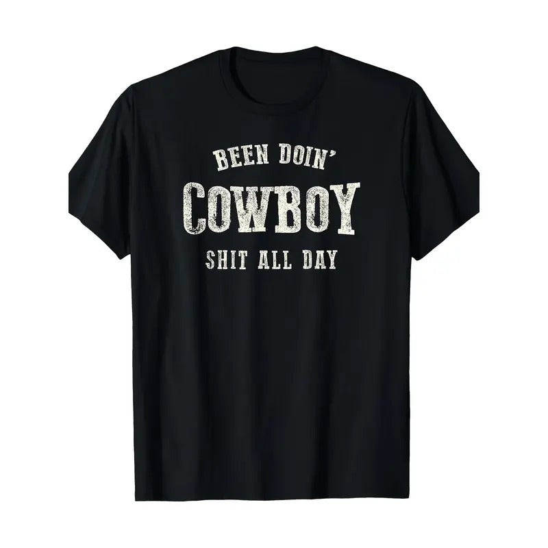 Authentic Western Rodeo Cowboy T-Shirt for Men - Comfortable, Breathable, Relaxed Fit