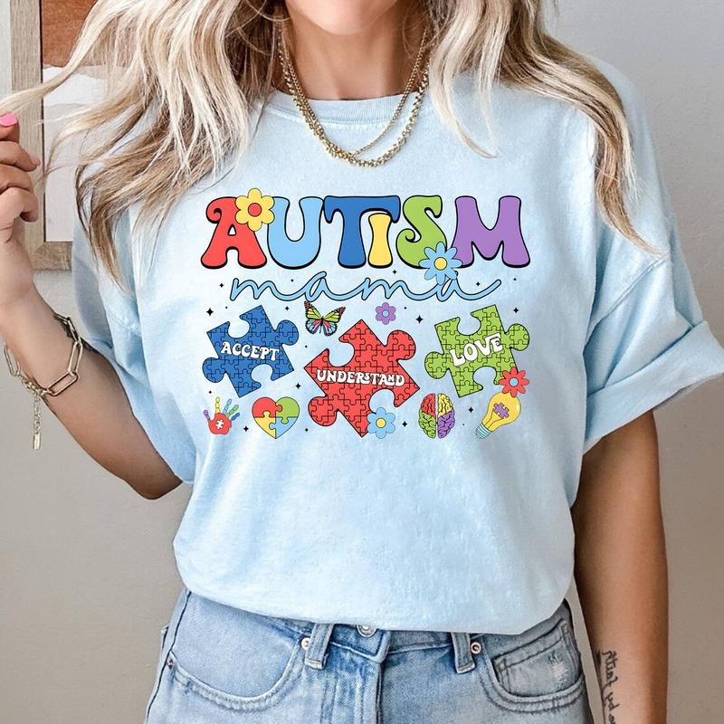 Autism Mama Shirt - Autism Awareness Puzzle Piece Tee