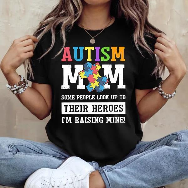 Autism Mom Shirt  Womens Autism Shirt  Autism Mom Gift Shirt  Autism Awareness Shirt  Autism Mom Hero  Unisex T-Shirt...