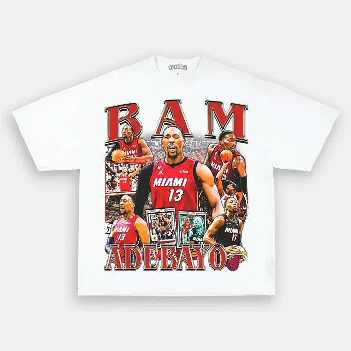 BAM ADEBAYO TEE - VINTAGE TEE - SPORT TEE - GRAPHIC MEN'S T-SHIRT SWEATSHIRT HOODIE - GIFT FOR FAN | HypeCrazeTee.com