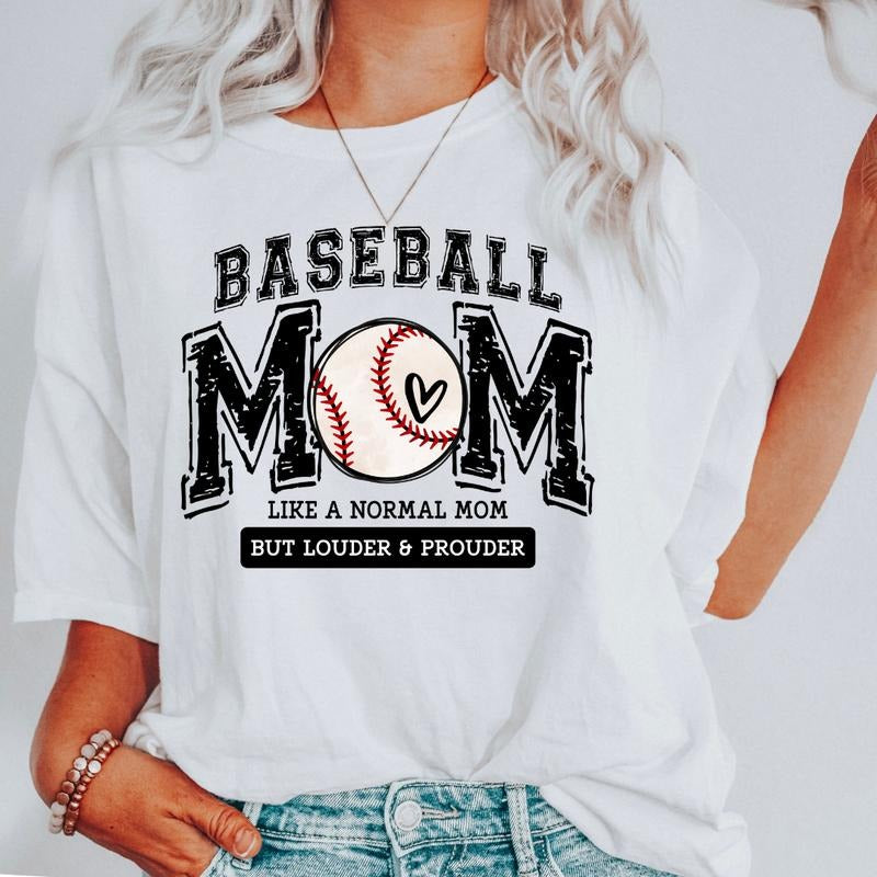 BASEBALL MOM SHIRT, BASEBALL SHIRT, COMFORT COLORS CASUAL COTTON T-SHIRT FOR MOMS Fabric Top Womenswear Garment Hoodie,...