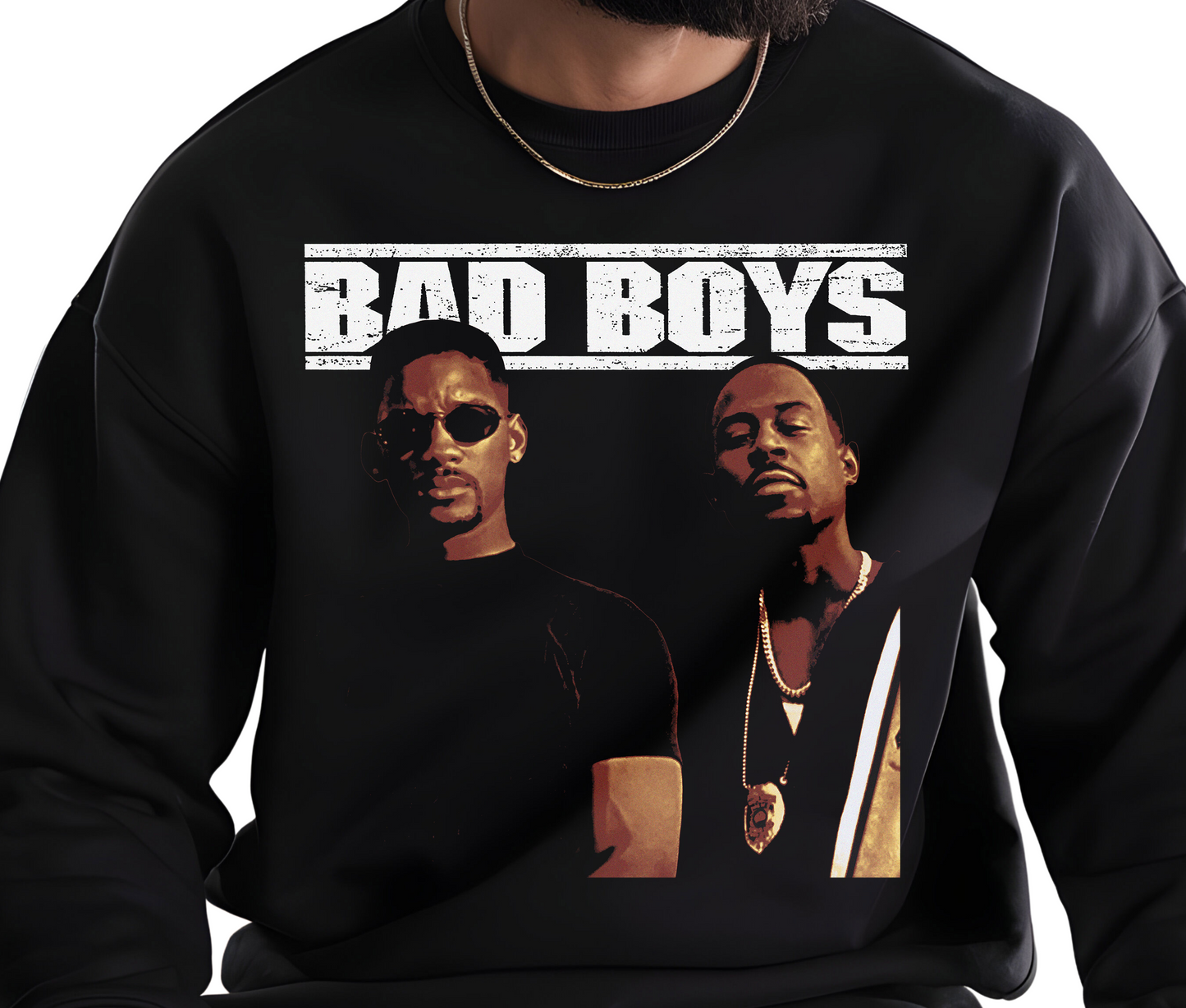 Bad Boys Sweatshirt - Cozy 90s Movie Sweatshirt - Will Smith & Martin Lawrence Vintage Crewneck - Heavyweight Fleece Fan Apparel