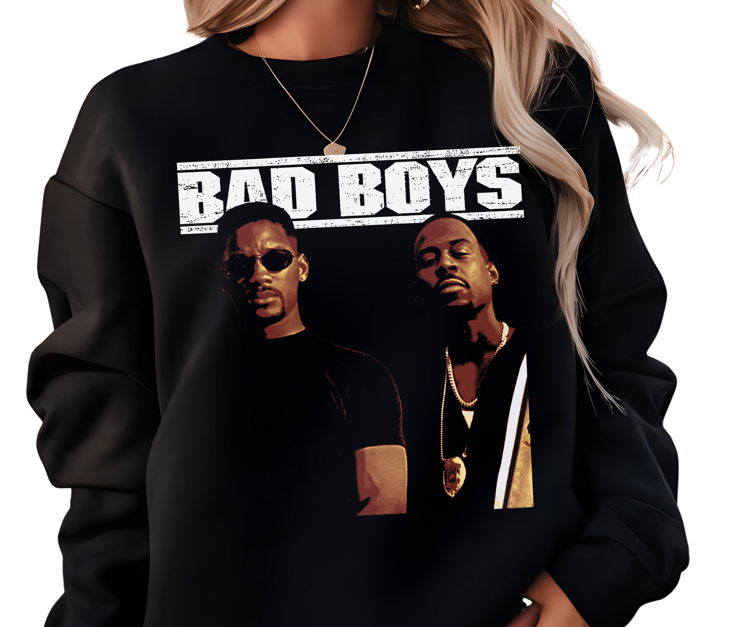 Bad Boys Sweatshirt - Cozy 90s Movie Sweatshirt - Will Smith & Martin Lawrence Vintage Crewneck - Heavyweight Fleece Fan Apparel
