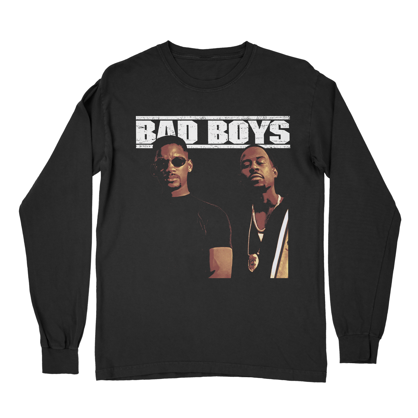Bad Boys Long Sleeve Shirt - Retro 90s Action Comedy Pullover - Will Smith & Martin Lawrence Graphic Tee - Vintage Fan Apparel