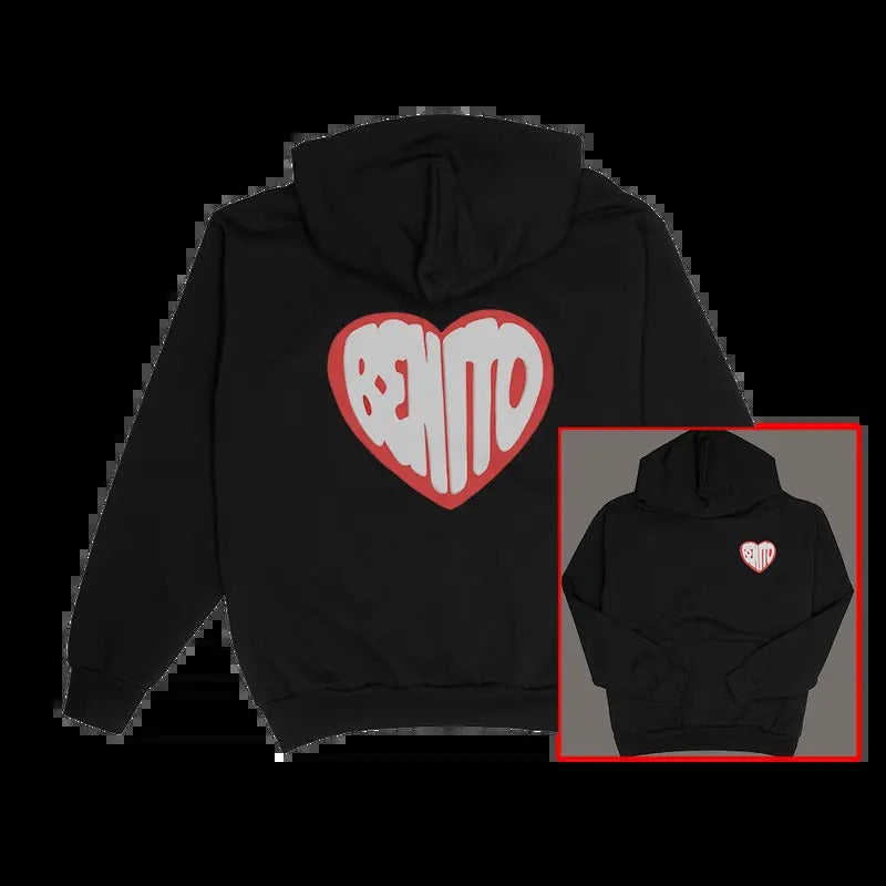 BENITO HEART - MWT 24 LA MERCH Most Wanted Hoodie Sweater Shirt Sweaters Sweatshirt | HypeCrazeTee.com