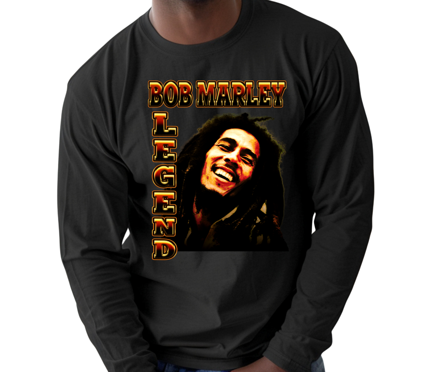 Bob Marley Legend Long Sleeve T-Shirt – Retro 90s Reggae Shirt, Vintage Streetwear Tee, Unisex Music Fan Apparel