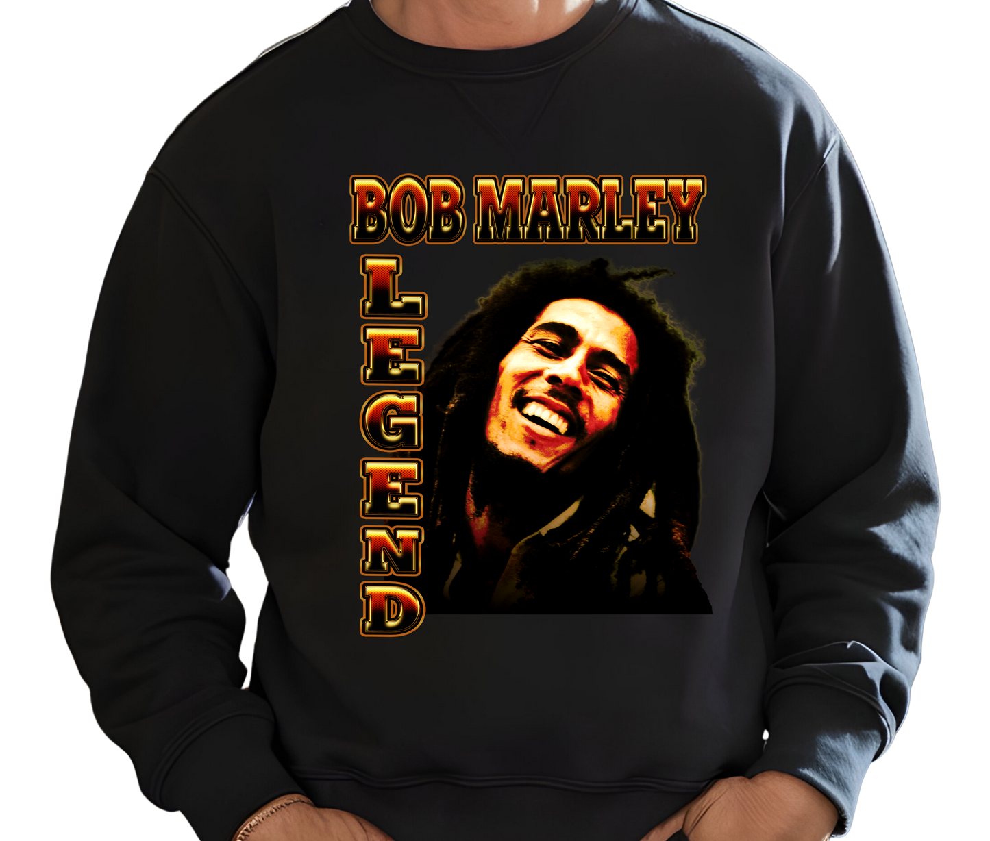 Bob Marley Legend Sweatshirt – Retro 90s Reggae Sweater, Vintage Streetwear Apparel, Unisex Music Fan Gift