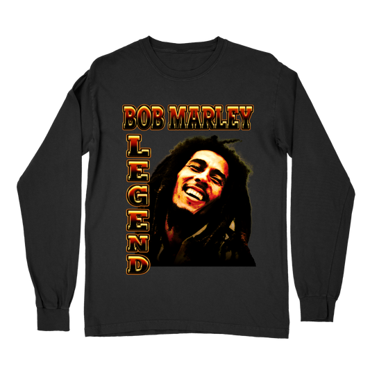 Bob Marley Legend Long Sleeve T-Shirt – Retro 90s Reggae Shirt, Vintage Streetwear Tee, Unisex Music Fan Apparel