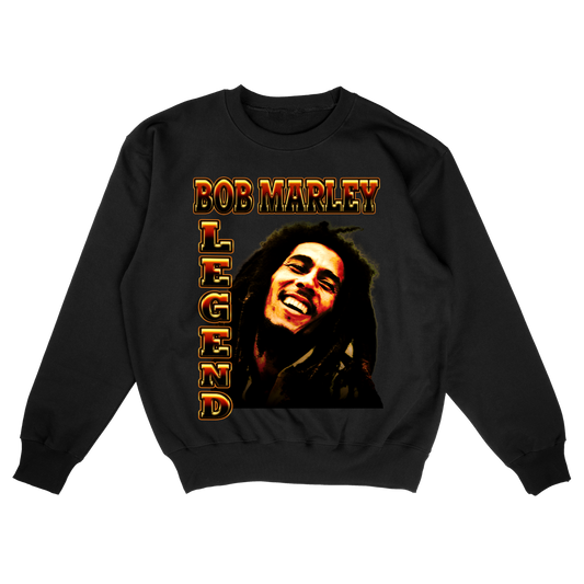 Bob Marley Legend Sweatshirt – Retro 90s Reggae Sweater, Vintage Streetwear Apparel, Unisex Music Fan Gift