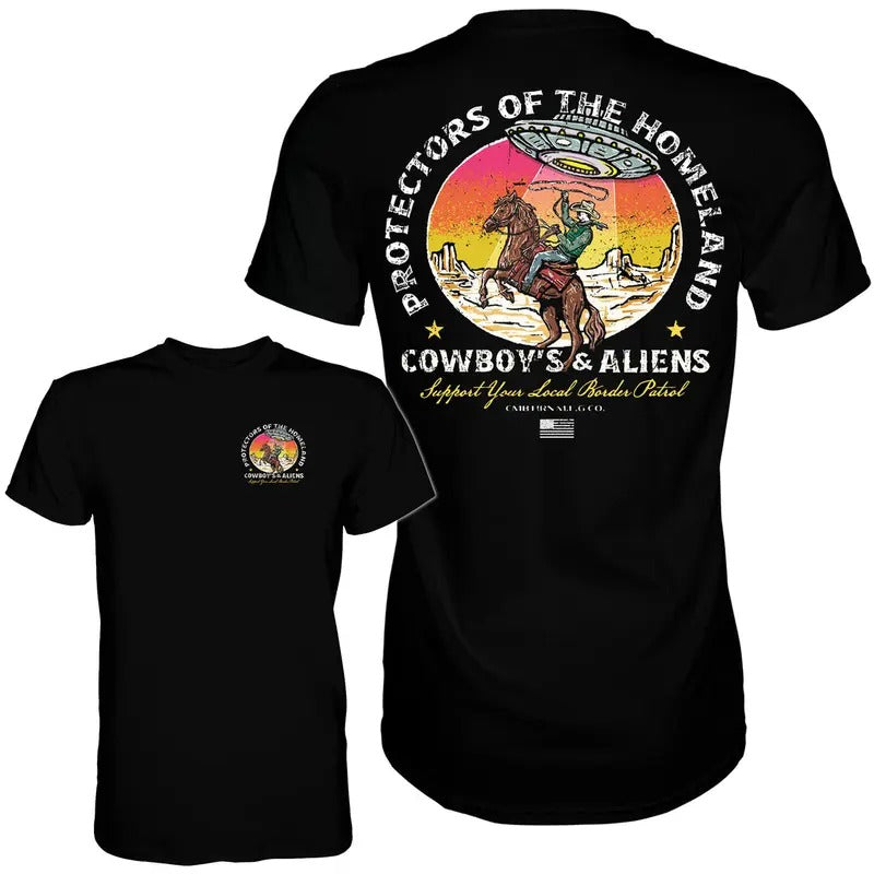 BORDER PATROL | COWBOY'S & ALIENS MEN'S T-SHIRT Hoodie, Sweatshirt | HypeCrazeTee.com