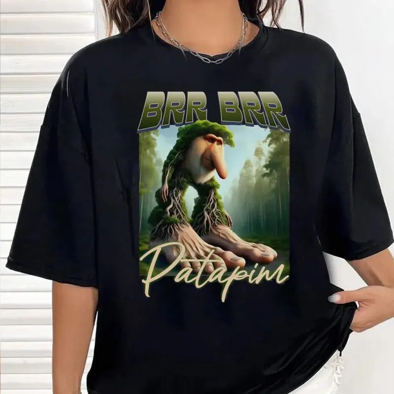 BRR BRR Patapim Meme Shirt, Funny Meme T-shirt, Italian Brainrot Animals cursed monkey and big feet, Gen Z Humor Tee...