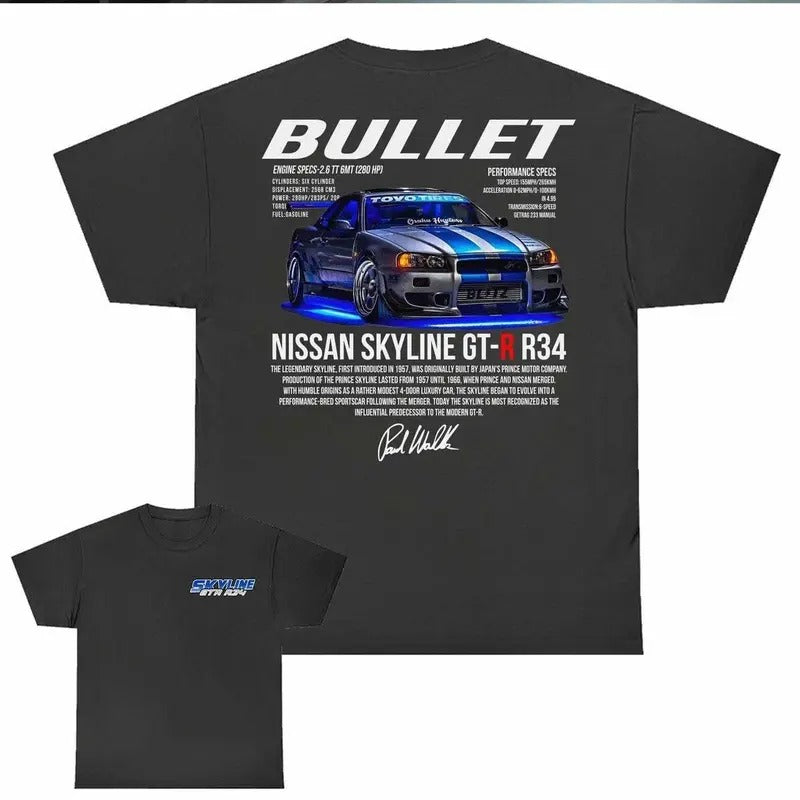 BULLET and SUKI, Skyline, R34, S2000 T shirt Hoodie, Sweatshirt | HypeCrazeTee.com