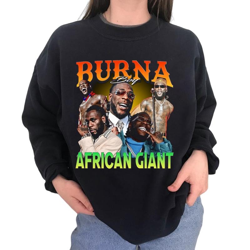 BURNA BOY T Shirt, Retro BURNA BOY Graphic Sweater Hoodie Tee Sweatshirt | HypeCrazeTee.com