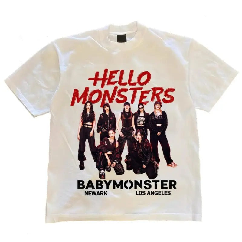 Babymonster 2025 World Tour T-Shirt, Hello Monsters USA Concert Shirt Hoodie, Sweatshirt | HypeCrazeTee.com