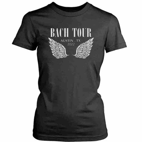 Bach Tour Rock And Roll Bachelorette Angel Wings Womens T-Shirt Tee
