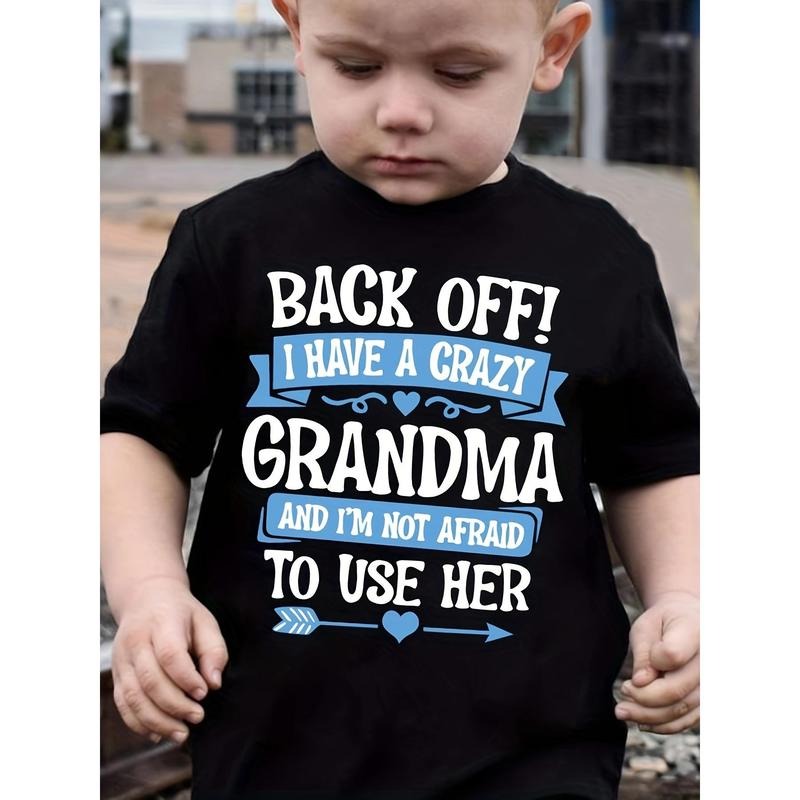 Back Off! I Have a Grandma" Boys' Cotton T-Shirt